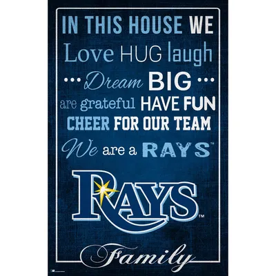 Tampa Bay Rays 12 Team Color Flag Sign