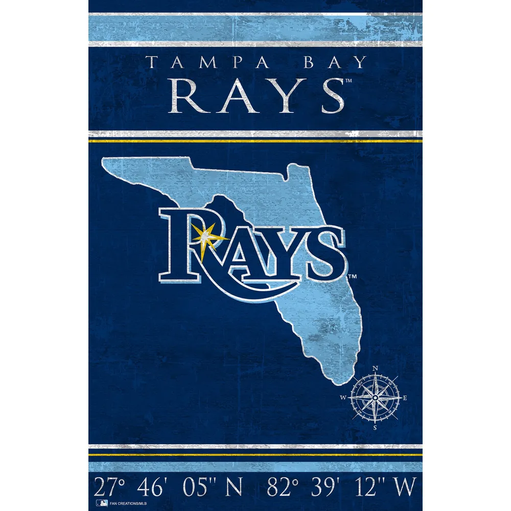 Lids Tampa Bay Rays 17'' x 26'' Team Coordinates Sign