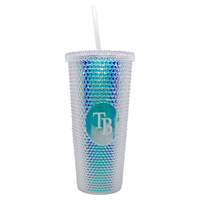 Tampa Bay Rays 24oz. Iridescent Studded Travel Tumbler with Straw