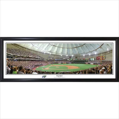 Tampa Bay Rays 39" x 13.5" First Pitch Standard Black Framed Panoramic