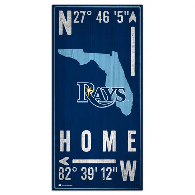 Lids Tampa Bay Rays 17'' x 26'' Team Coordinates Sign