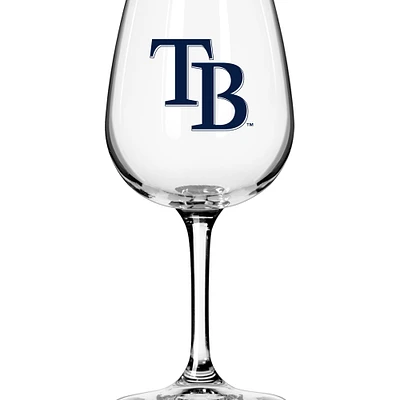 Verre à vin à pied de 12 oz avec logo des Rays de Tampa Bay