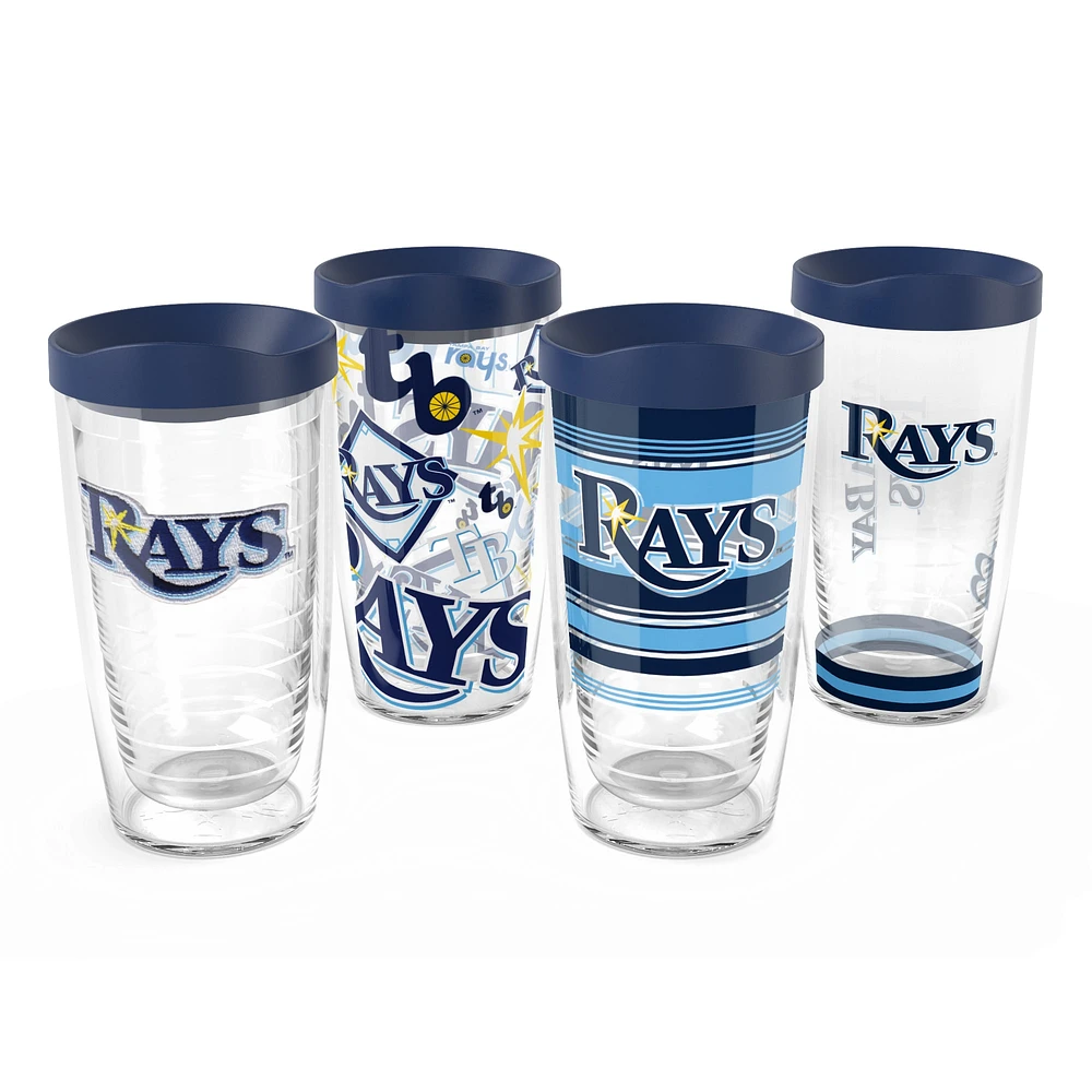 Tervis Tampa Bay Rays, paquet de quatre, 16 oz. Ensemble de gobelets classiques