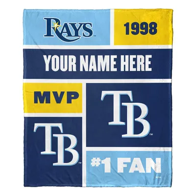 Tampa Bay Rays The Northwest Group 50'' x 60'' Colorblock Personalized Silk Touch Throw