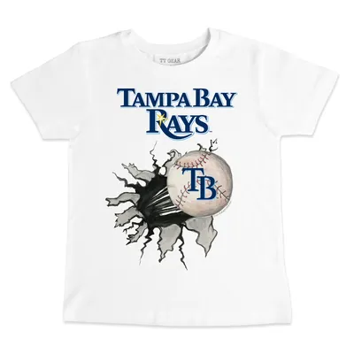 Tampa Bay Rays Tiny Turnip Women's Baseball Love T-Shirt - Navy