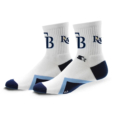 Chaussettes mi-mollet unisexes blanches de Starter Tampa Bay Rays Striker