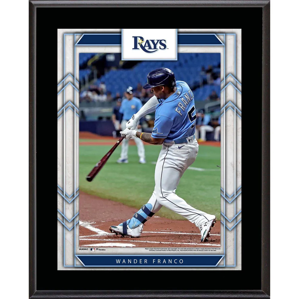 The Highland Mint | Wander Franco Tampa Bay Rays Impact Jersey Frame