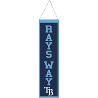 WinCraft Tampa Bay Rays Bannière en laine avec slogan 8" x 32"