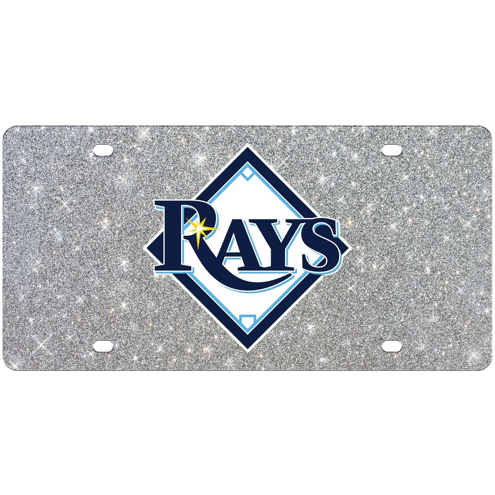 WinCraft Tampa Bay Rays Acrylic Glitter License Plate