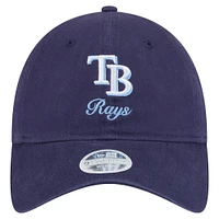 Casquette ajustable New Era bleu marine Tampa Bay Rays Preppy Team 9TWENTY pour femme