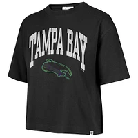 Women's '47  Black Tampa Bay Rays City Connect Shale Drop Shoulder Cropped T-Shirt