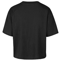 Women's '47  Black Tampa Bay Rays City Connect Shale Drop Shoulder Cropped T-Shirt