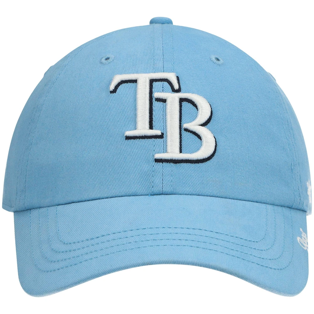 Casquette ajustable 47 pour femmes Tampa Bay Rays Team Miata Clean Up bleu clair