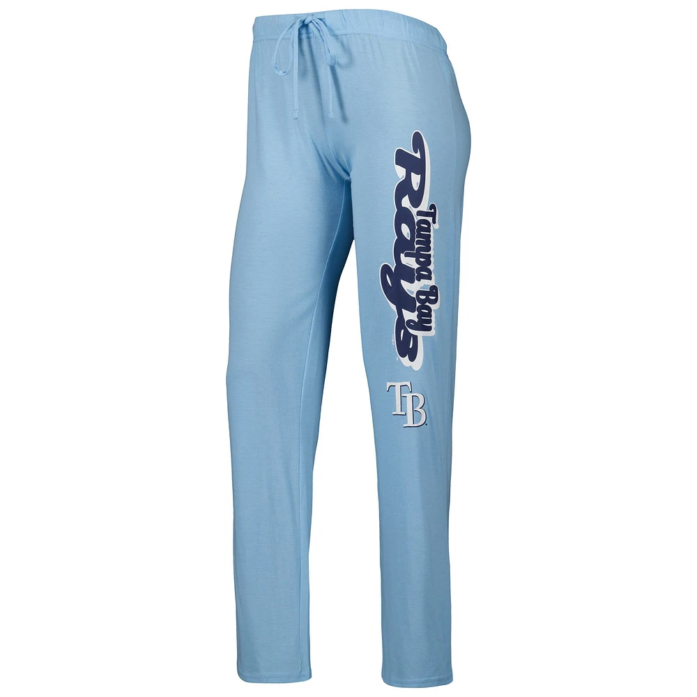 Concepts Sport Bleu clair/Marine Tampa Bay Rays Wordmark Meter Muscle Débardeur et pantalon Ensemble de nuit