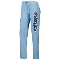 Concepts Sport Bleu clair/Marine Tampa Bay Rays Wordmark Meter Muscle Débardeur et pantalon Ensemble de nuit