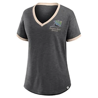 Women's Fanatics Black Tampa Bay Rays Binge Worthy Stadium Slub V-Neck T-Shirt