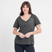 Women's Fanatics Black Tampa Bay Rays Binge Worthy Stadium Slub V-Neck T-Shirt