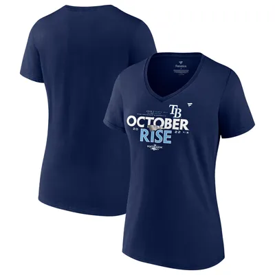 Women's Fanatics Branded Navy Houston Astros 2022 Postseason Locker Room V-Neck T-Shirt