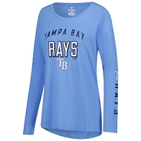 Women's Fanatics  Light Blue Tampa Bay Rays Team Long Sleeve T-Shirt
