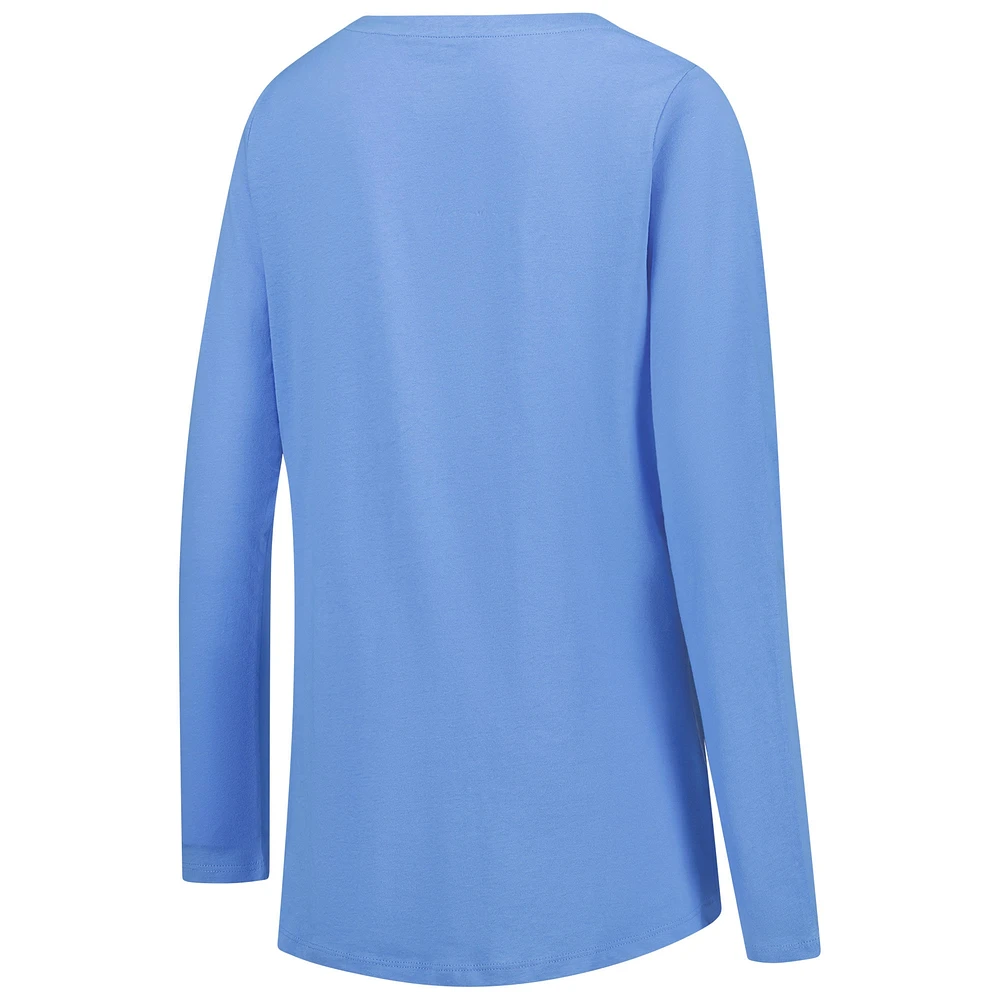 Women's Fanatics  Light Blue Tampa Bay Rays Team Long Sleeve T-Shirt