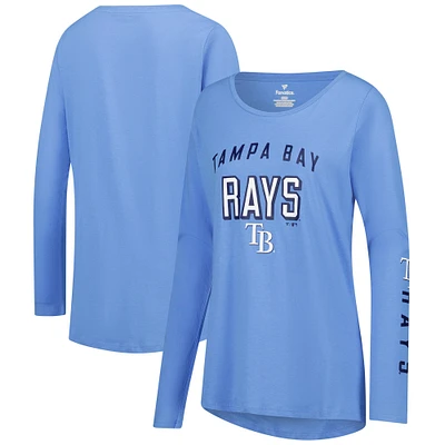 Women's Fanatics  Light Blue Tampa Bay Rays Team Long Sleeve T-Shirt