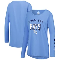 Women's Fanatics  Light Blue Tampa Bay Rays Team Long Sleeve T-Shirt