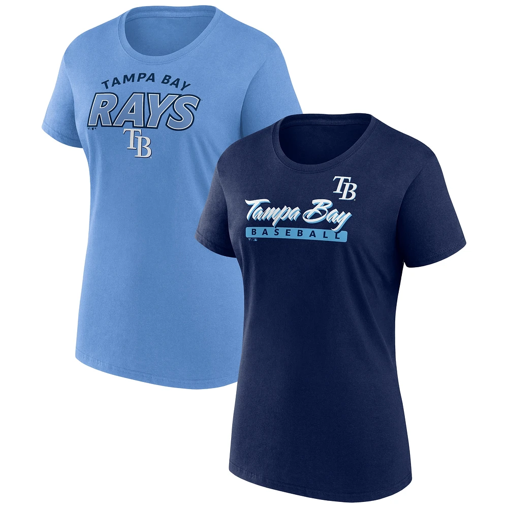 Pack combiné de t-shirts Risk Fanatics Tampa Bay Rays pour femmes