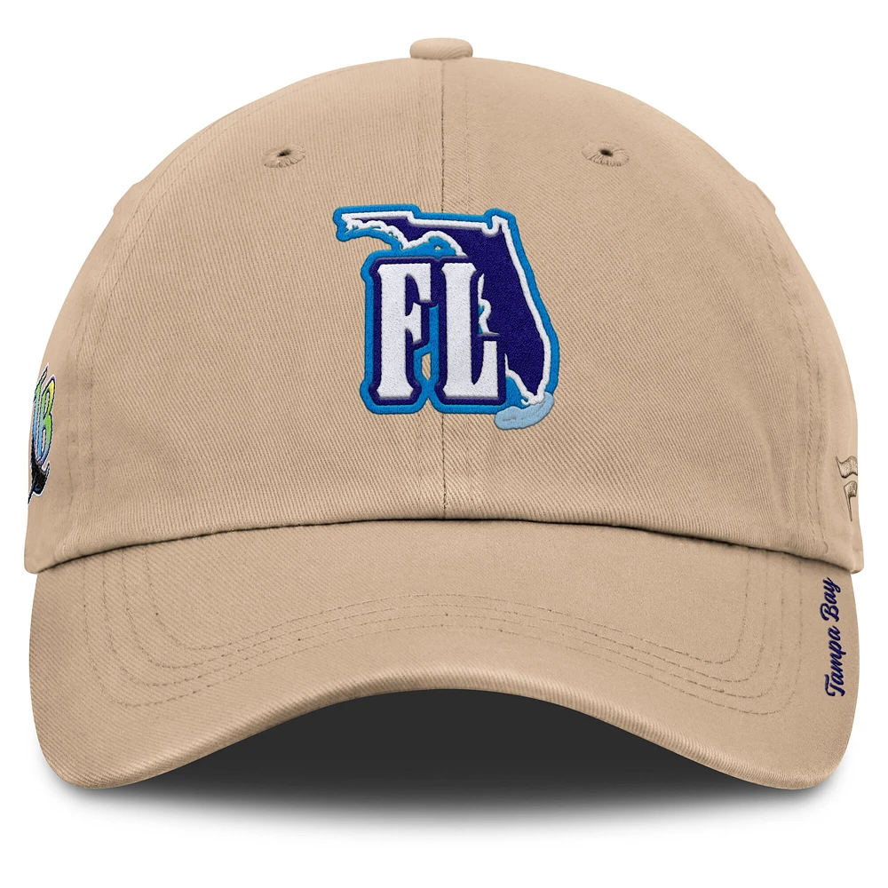 Casquette ajustable Fanatics Tan Tampa Bay Rays Cooperstown Collection pour femmes