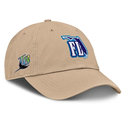 Casquette ajustable Fanatics Tan Tampa Bay Rays Cooperstown Collection pour femmes