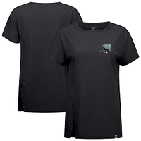 Women's Levelwear Black Tampa Bay Rays Cooperstown Collection Influx Core Logo T-Shirt