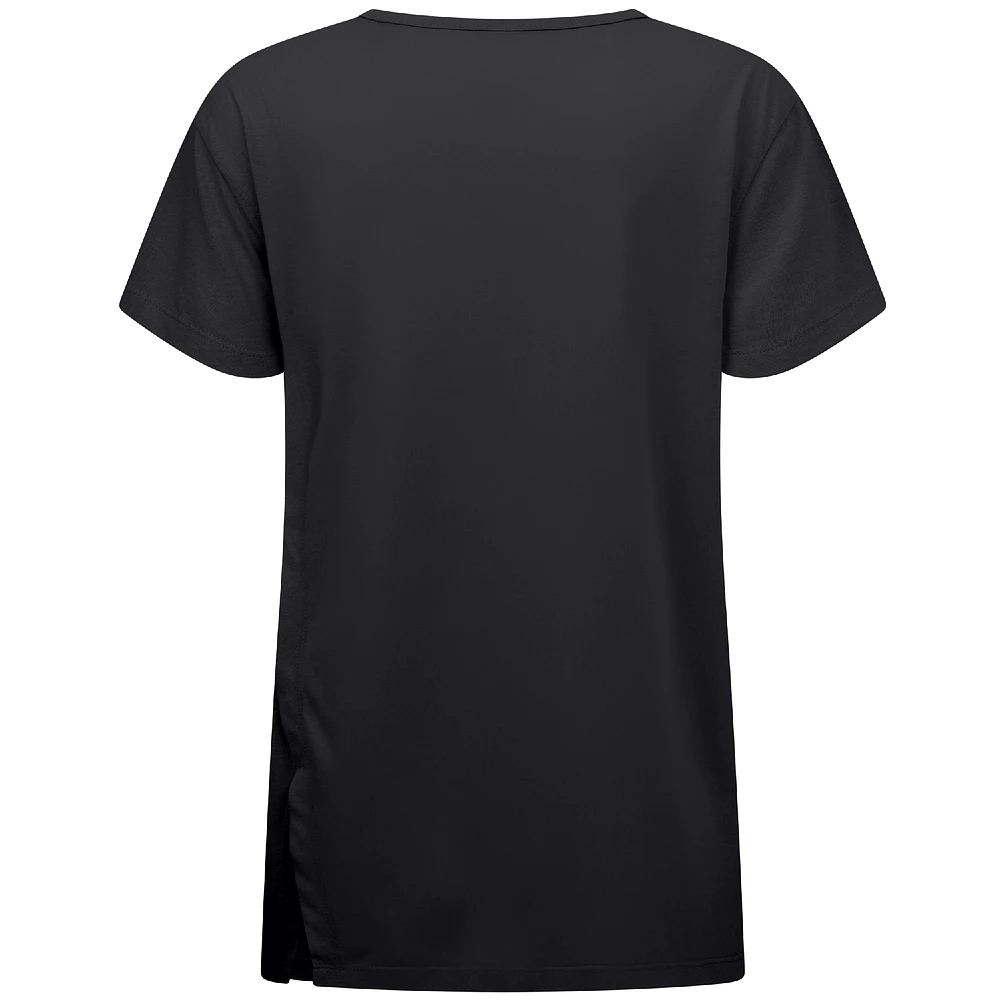 Women's Levelwear Black Tampa Bay Rays Cooperstown Collection Influx Core Logo T-Shirt