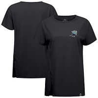 Women's Levelwear Black Tampa Bay Rays Cooperstown Collection Influx Core Logo T-Shirt