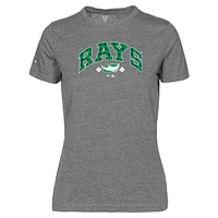 T-shirt à carreaux Maddox pour la Saint-Patrick des Tampa Bay Rays femme, gris, Levelwear