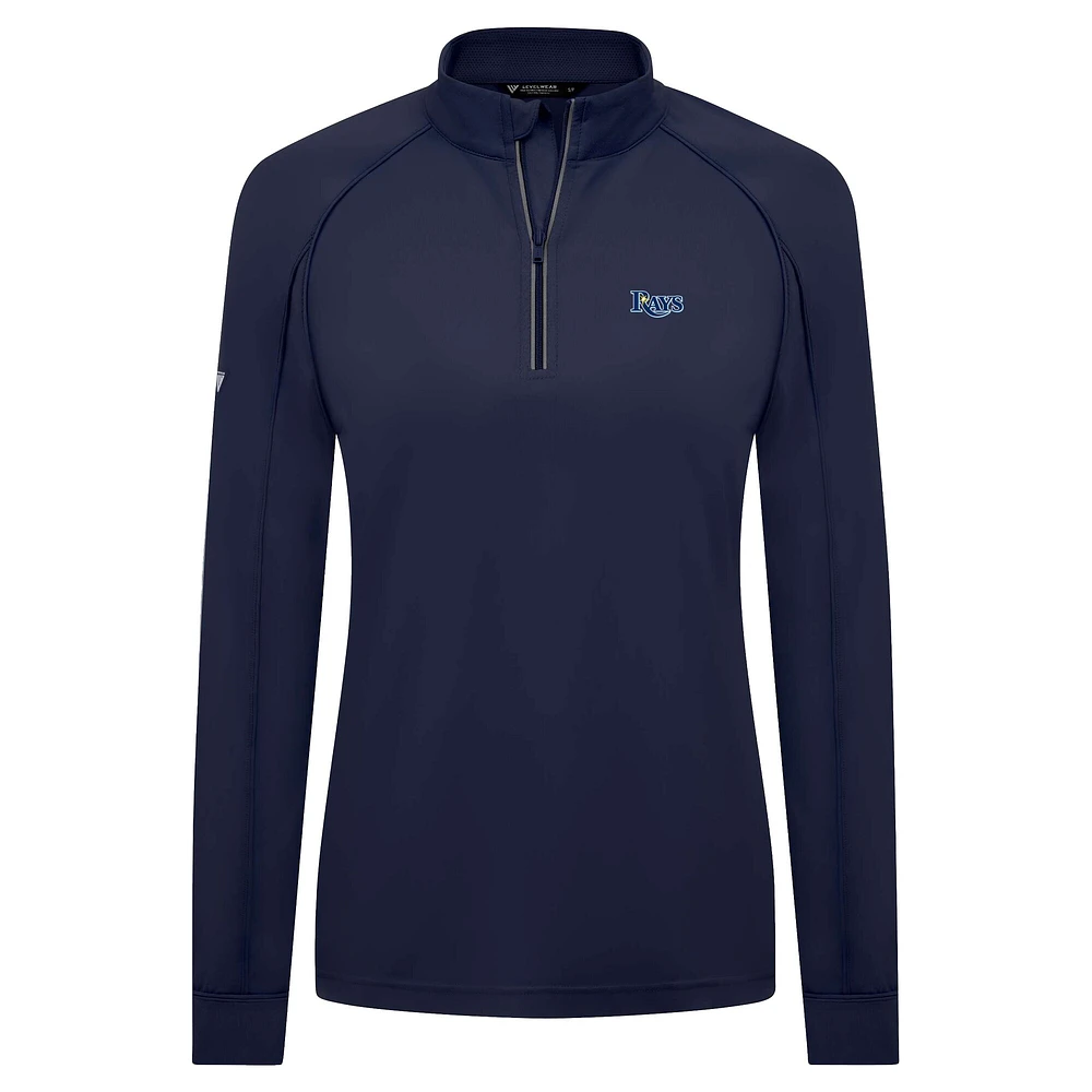 Haut à glissière quart de tour Kinetic Insignia 2.0 bleu marine pour femme Levelwear des Tampa Bay Rays