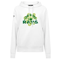 Sweat à capuche blanc pour femme avec imprimé trèfle de la Saint-Patrick des Tampa Bay Rays Levelwear