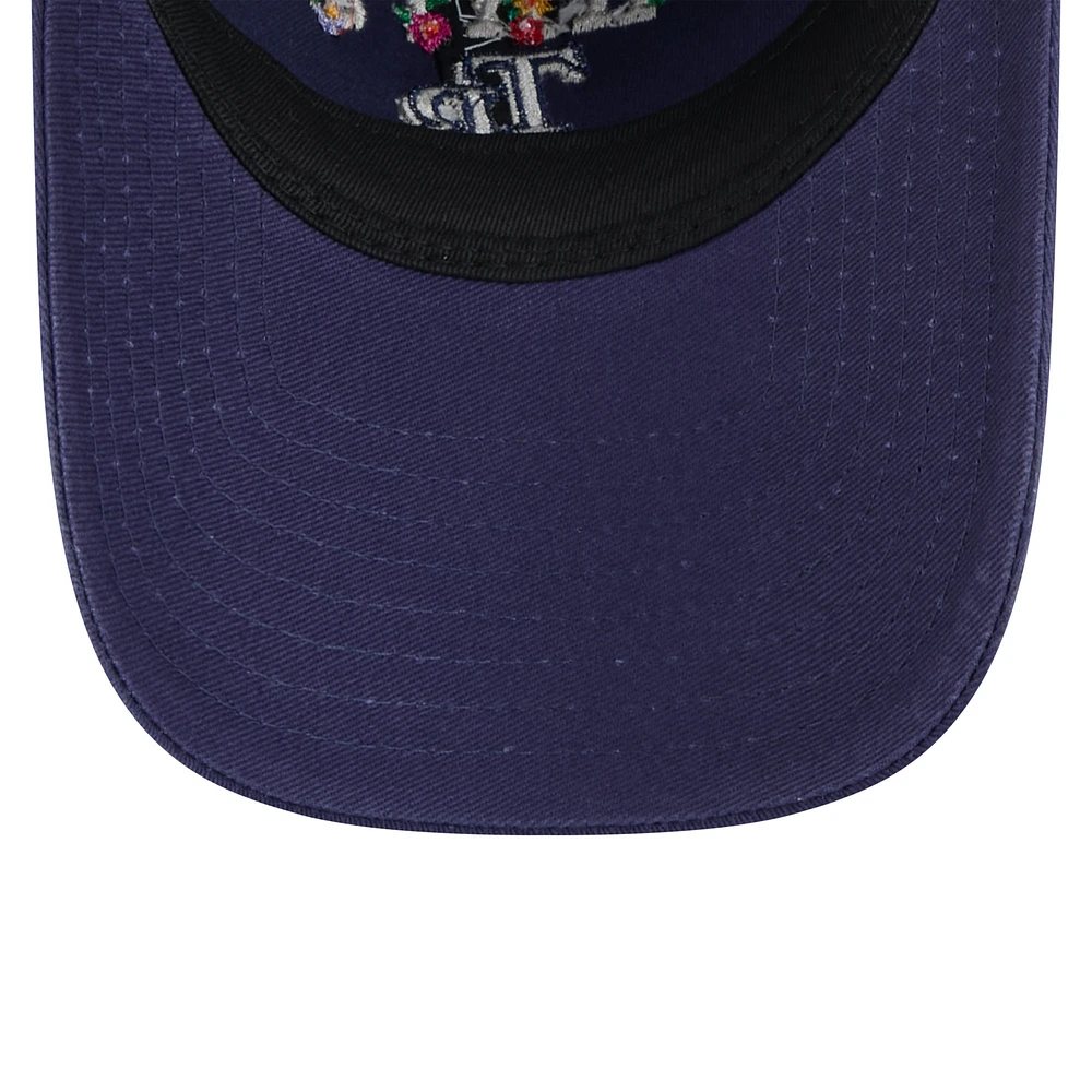 Women's New Era  Navy Tampa Bay Rays 2025 Spring Training Floral 9TWENTY Adjustable Hat