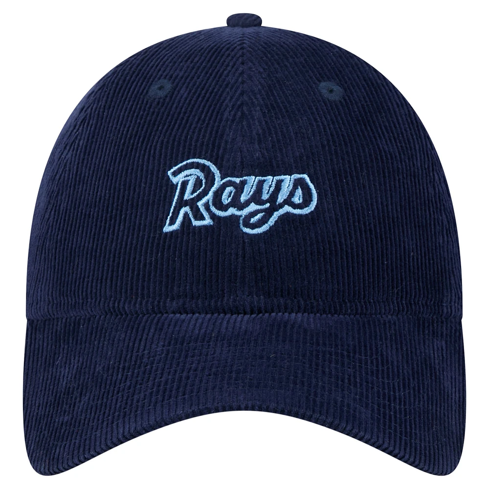 Women's New Era Navy Tampa Bay Rays Corduroy 9TWENTY Adjustable Hat
