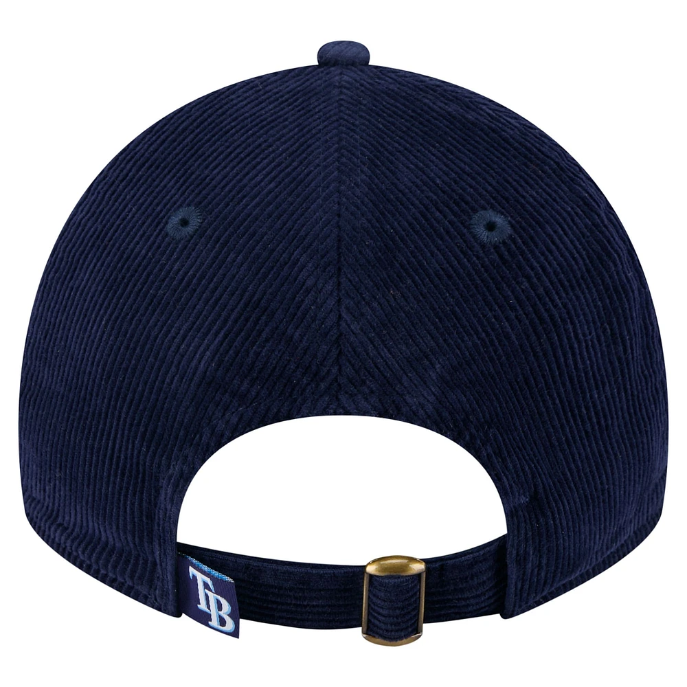 Women's New Era Navy Tampa Bay Rays Corduroy 9TWENTY Adjustable Hat