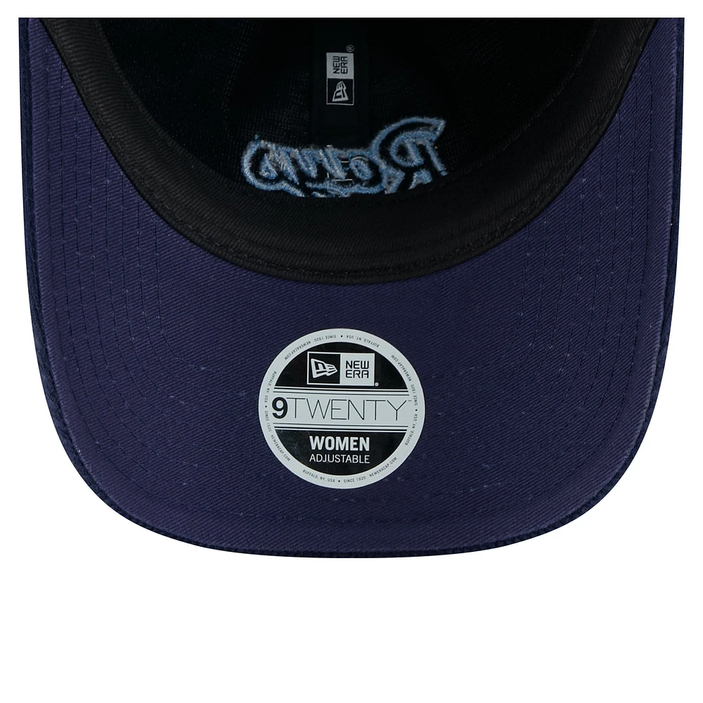 Women's New Era Navy Tampa Bay Rays Corduroy 9TWENTY Adjustable Hat