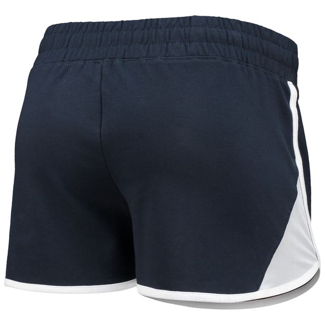 Short en molleton stretch pour femme New Era bleu marine Tampa Bay Rays