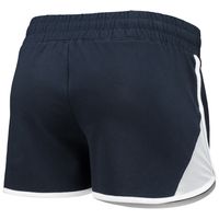 Women's New Era Navy Tampa Bay Rays Stretch French Terry Shorts