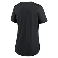 Women's Nike Black Tampa Bay Rays Big Swoosh Tri-Blend Scoop Neck T-Shirt