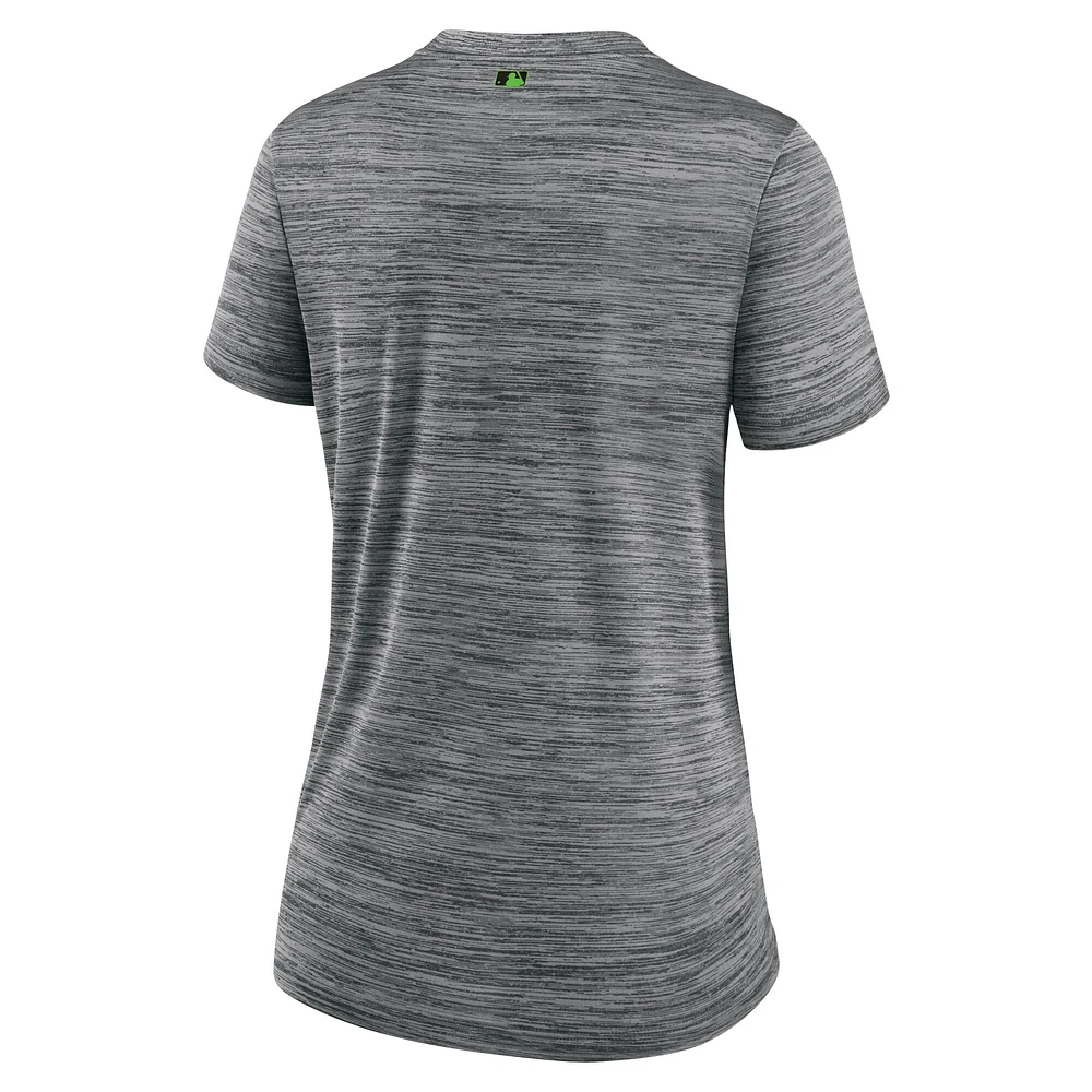 Women's Nike  Charcoal Tampa Bay Rays 2024 City Connect Authentic Collection Velocity Performance T-Shirt