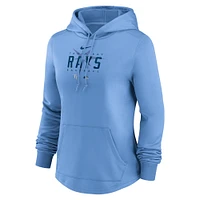 Women's Nike Light Blue Tampa Bay Rays Authentic Collection Pregame Performance Pullover Hoodie