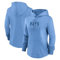 Women's Nike Light Blue Tampa Bay Rays Authentic Collection Pregame Performance Pullover Hoodie