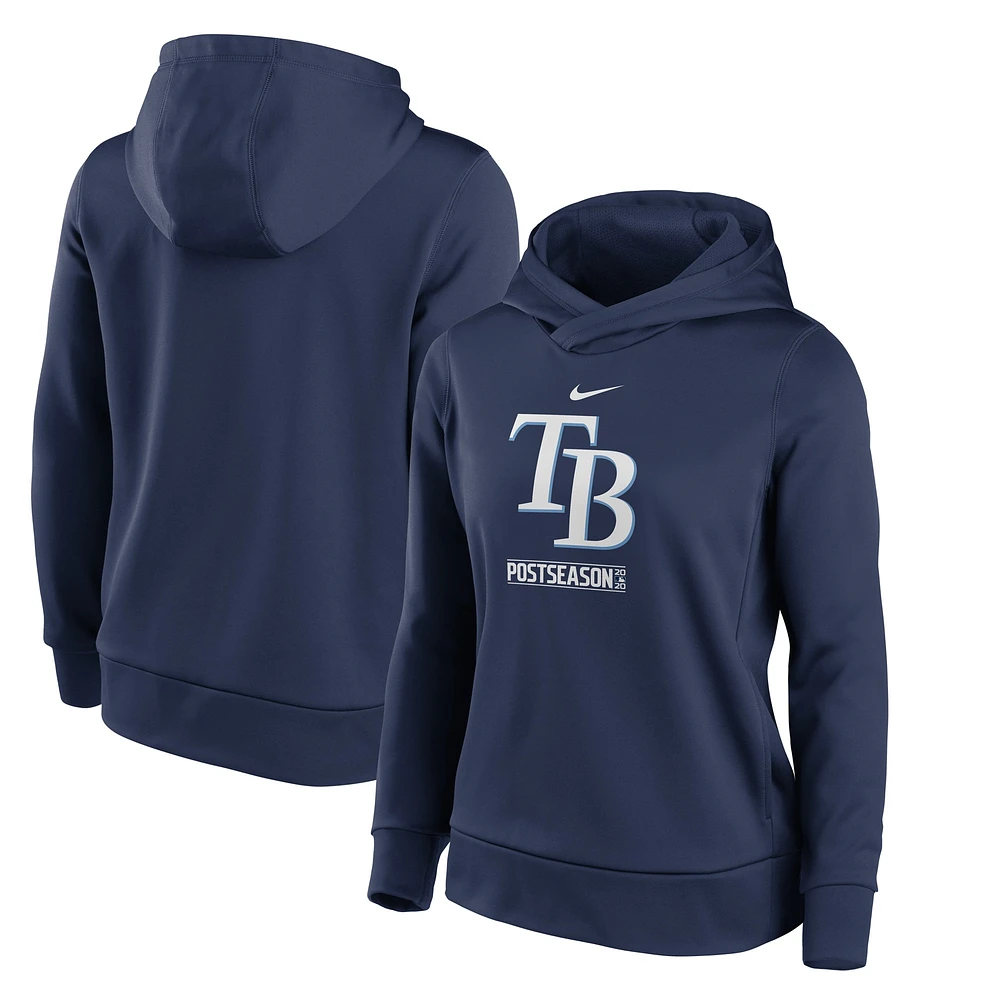 Sweat à capuche Nike Tampa Bay Rays 2020 Postseason Authentic Collection pour femme - Bleu marine