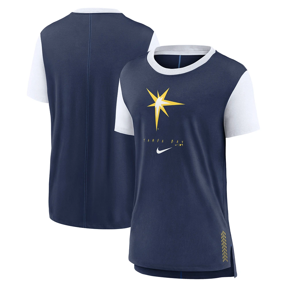 Women's Nike Navy Tampa Bay Rays Local Touch Fashion T-Shirt