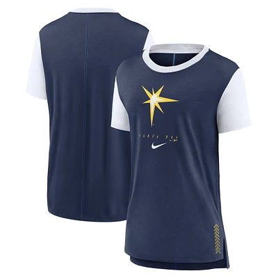 Women's Nike  Navy Tampa Bay Rays Local Touch Fashion T-Shirt