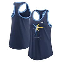 Débardeur Nike bleu marine Tampa Bay Rays Tech Tri-Blend pour femme