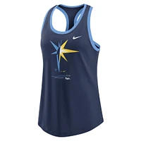 Débardeur Nike bleu marine Tampa Bay Rays Tech Tri-Blend pour femme